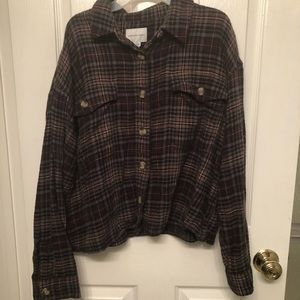 Flannel crop top